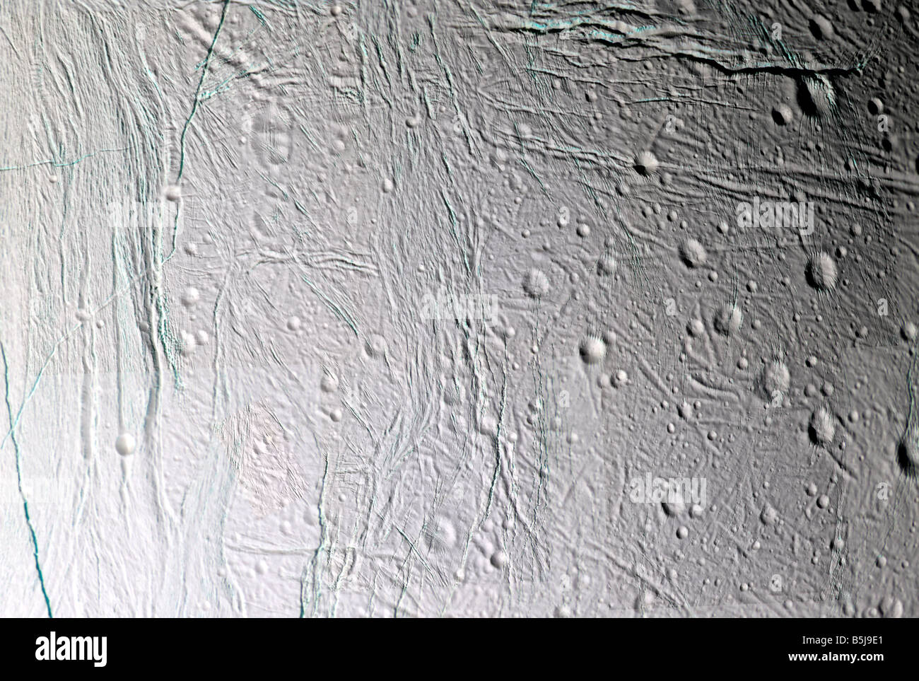 Saturn's moon Enceladus. Stock Photo