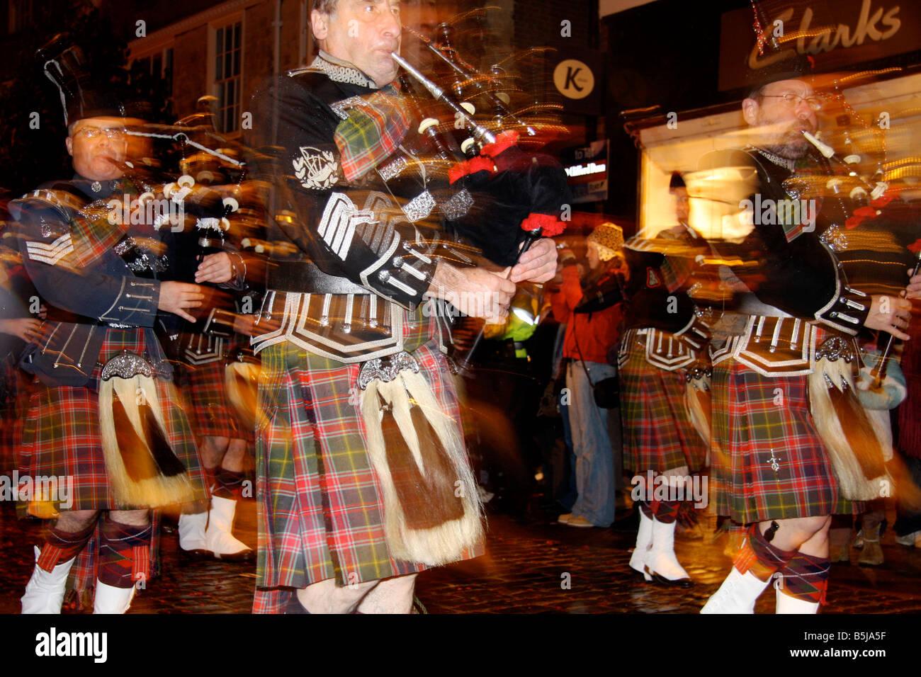 LEWES BONFIRE NIGHT GUY FAWKES FIRE WORKS NOVEMBER 5 HISTORICAL PARADE ...