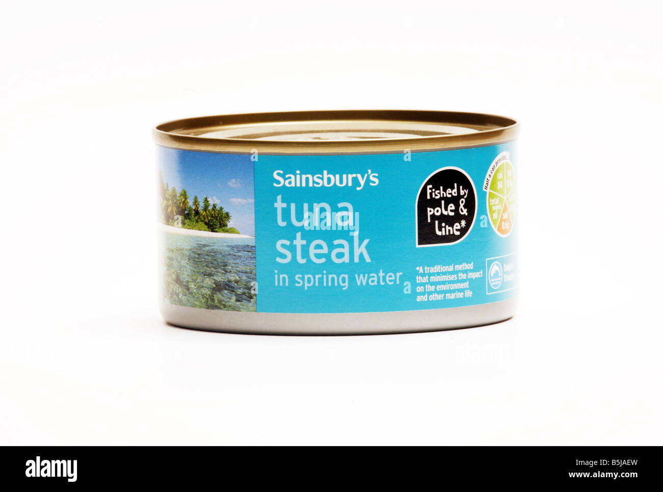A can of Sainsbury Tuna Steak on white background Stock Photo Alamy