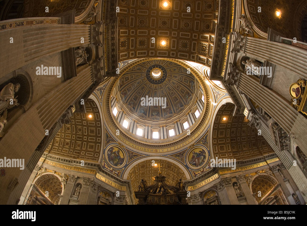 St Peters Peter s Basilica interior dome and frescoes The Vatican Rome ...