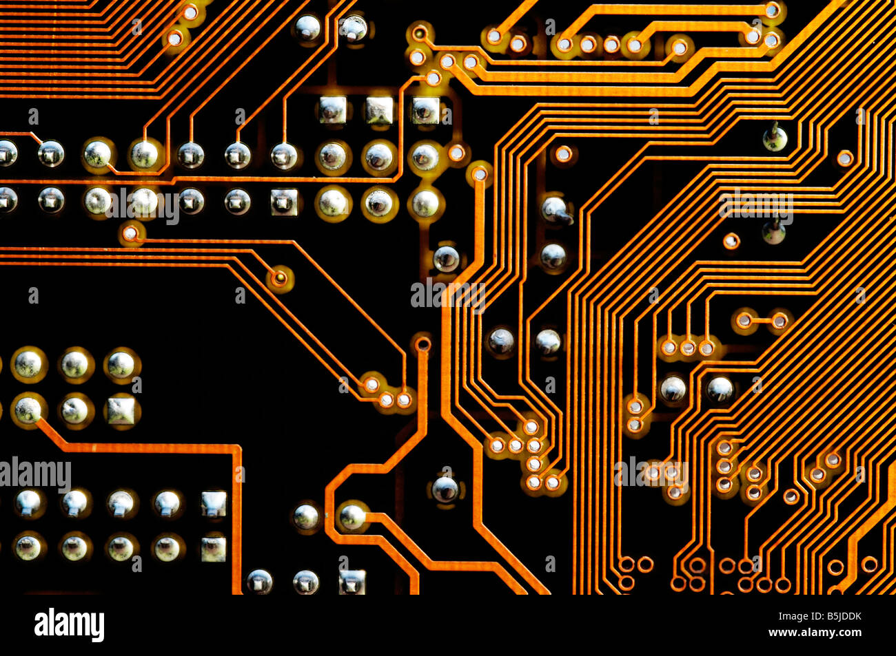 printed circuit - motherboard - periphery Stock Photo
