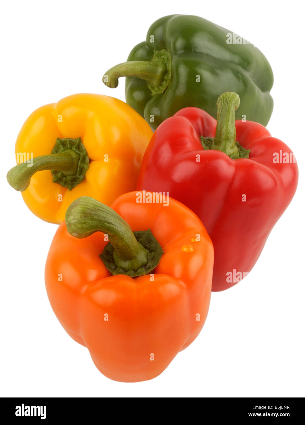 Red peppers green yellow Cut Out Stock Images & Pictures - Alamy