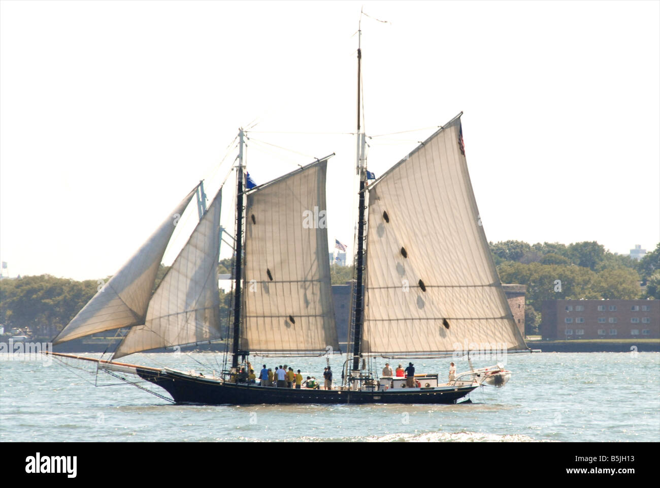 A sail ship in New York Harbor Stock Photo Alamy