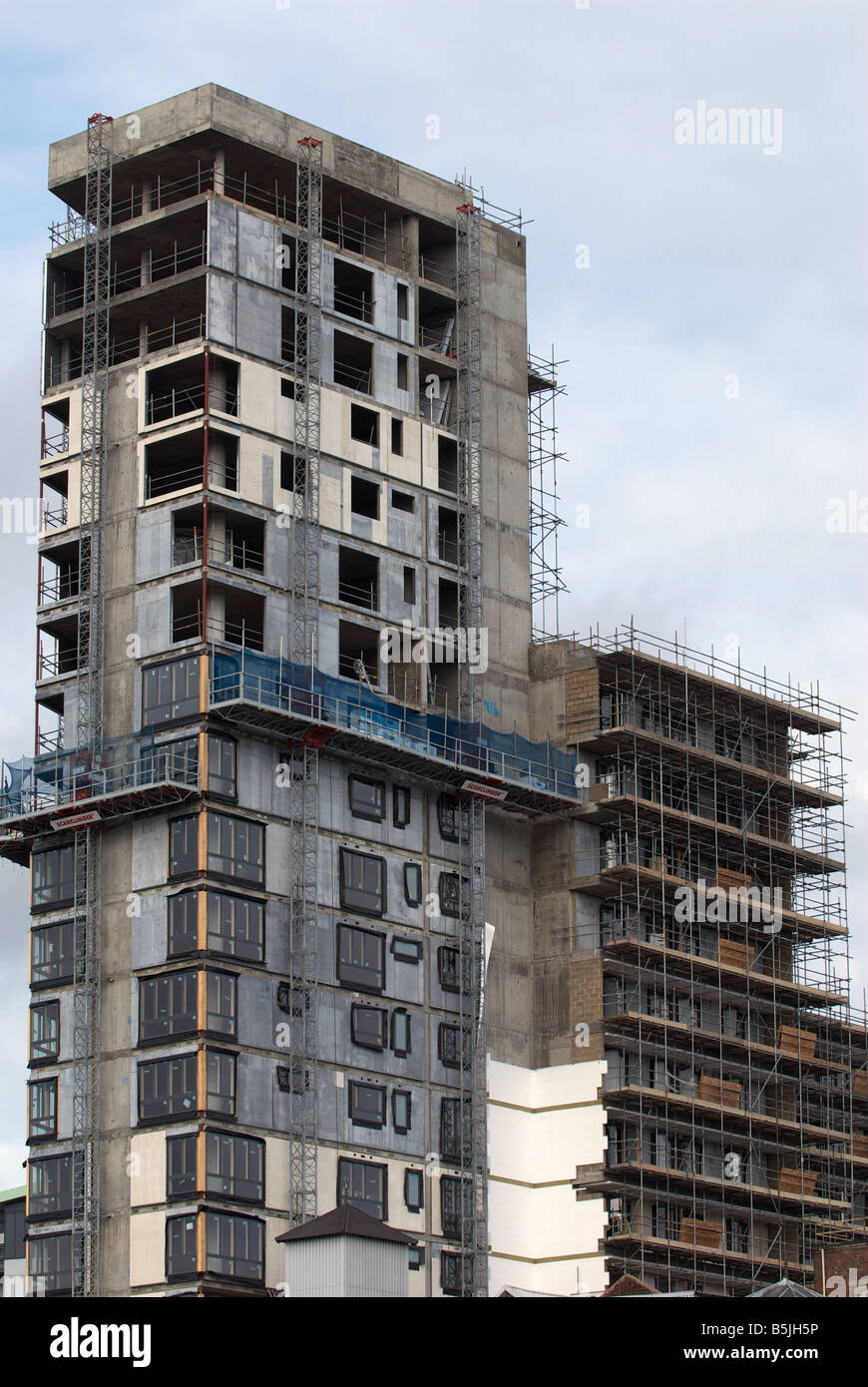 Apartments under construction at Regatta Quay on the Ipswich waterfront, Suffolk, UK Stock Photo