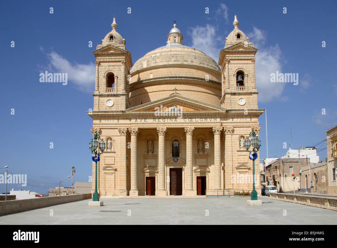 The 'Church of Assumption' in Mgarr, Malta. Stock Photo