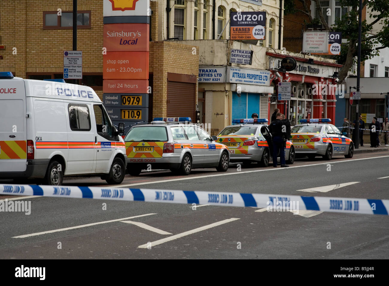 Police incident Holloway Road Stock Photo Alamy