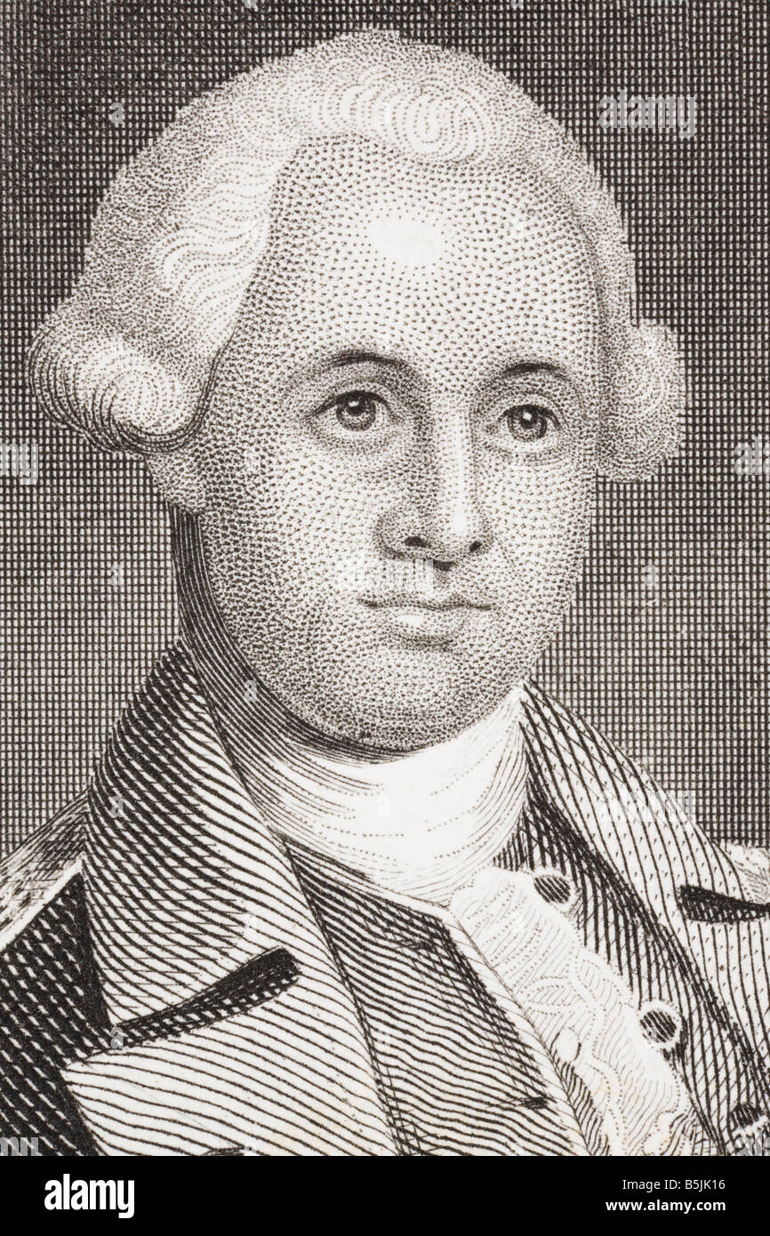 Mordecai Gist, 1743 - 1792.  General during the American Revolutionary War. Stock Photo