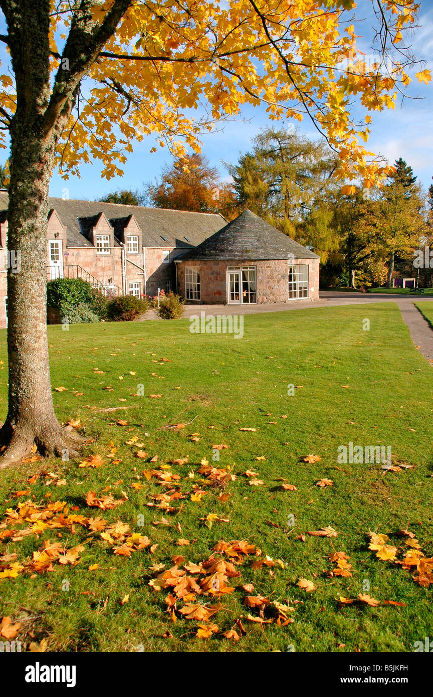 The visitor centre of Crathes Castle,- Banchory, Aberdeenshire, Scotland UK . Stock Photo