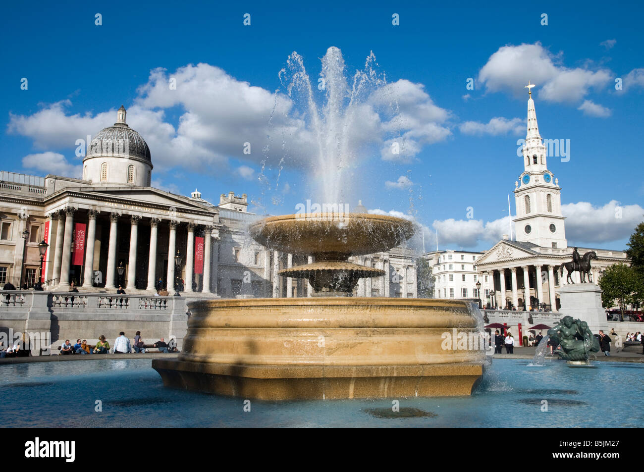 Trafalgar Square, London England UK Stock Photo