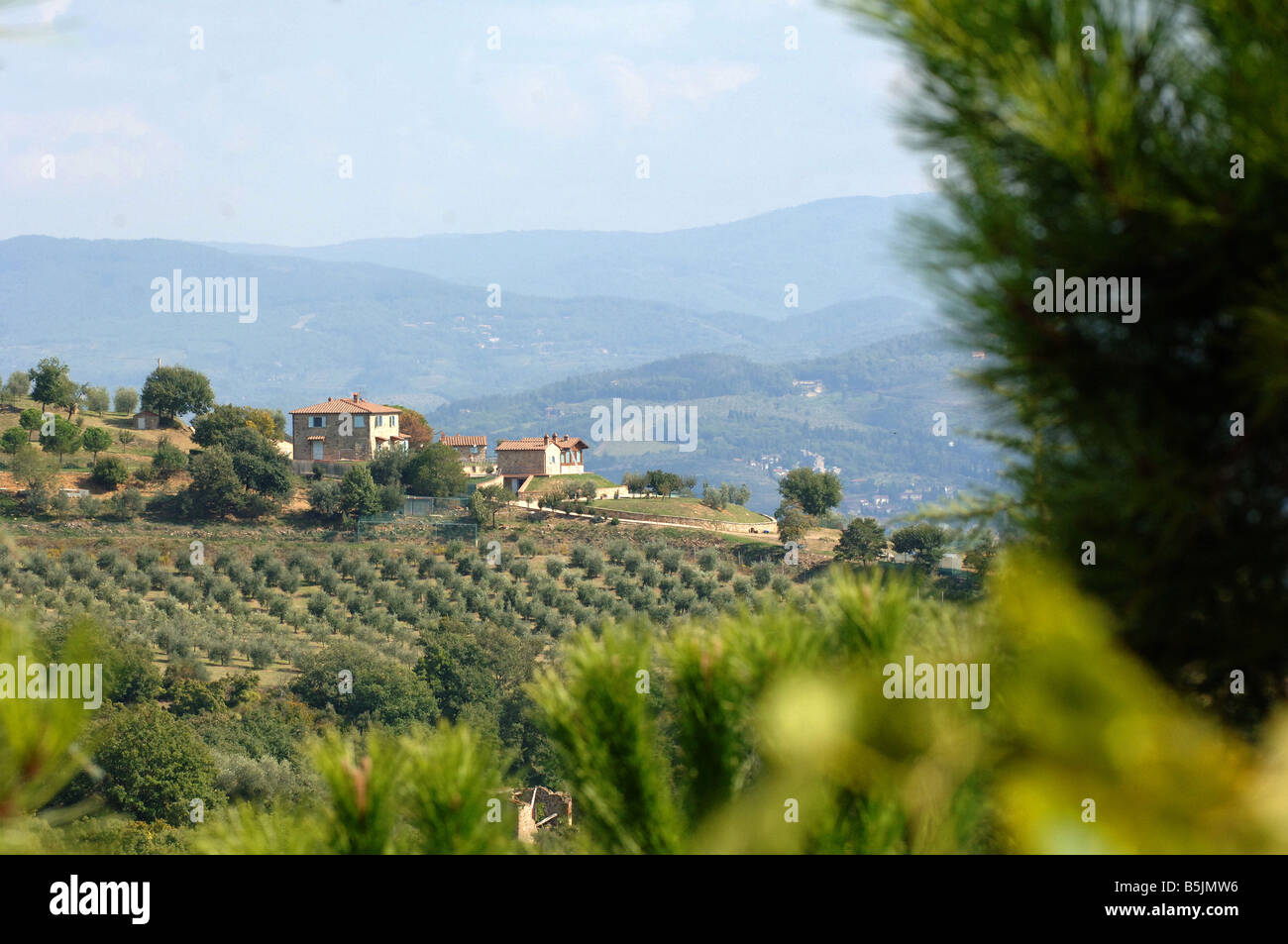 Typical tuscany farm on hill - Chianti region Tuscany Italy Stock Photo ...