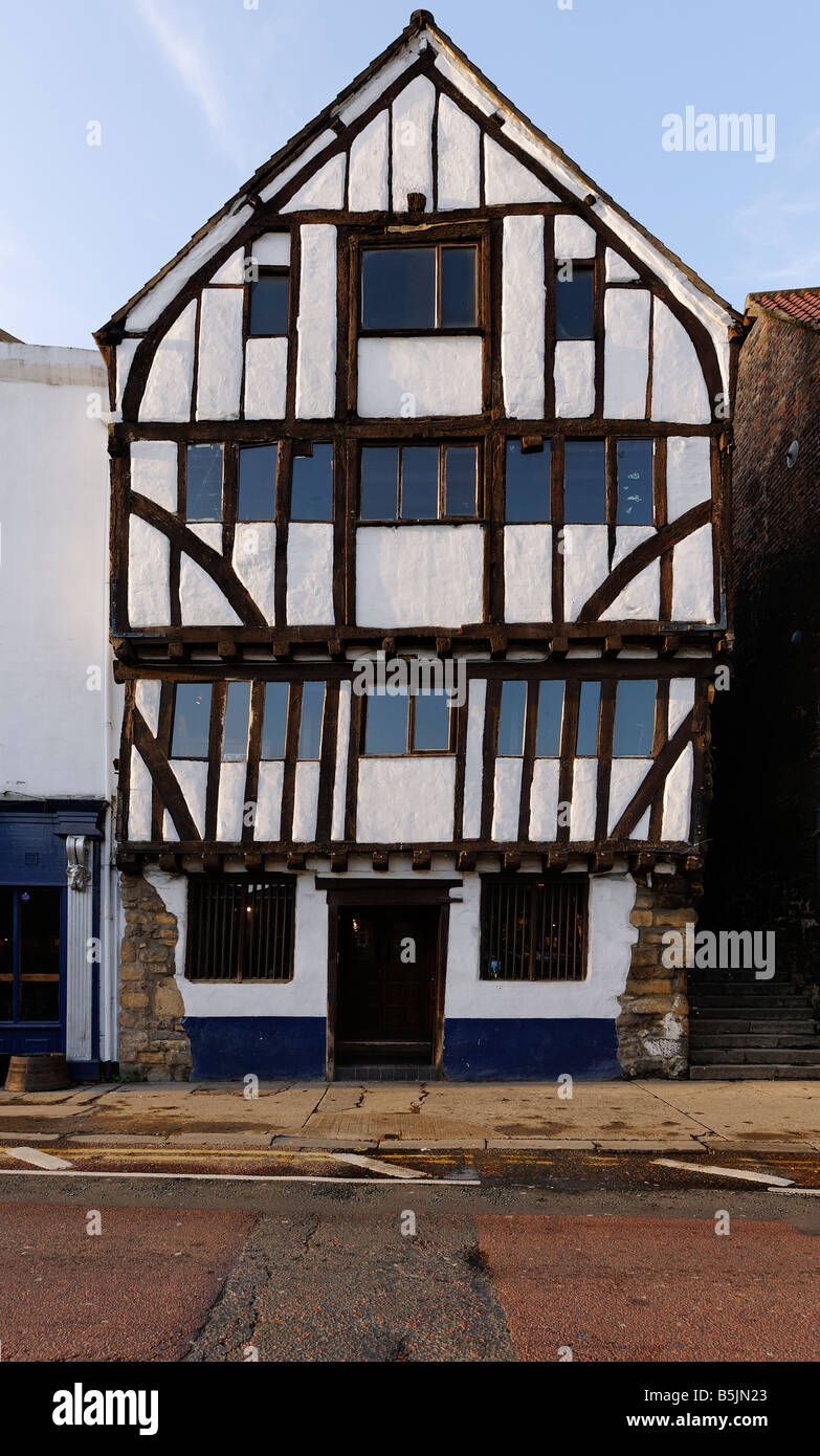600 year old timber frame building Stock Photo