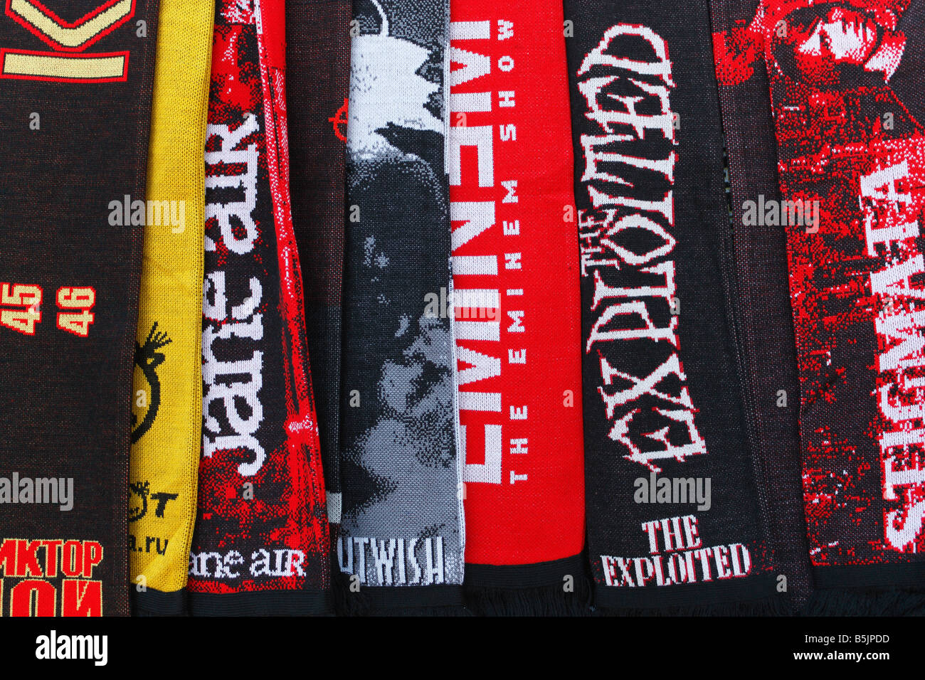 Scarves for musical fans Stock Photo