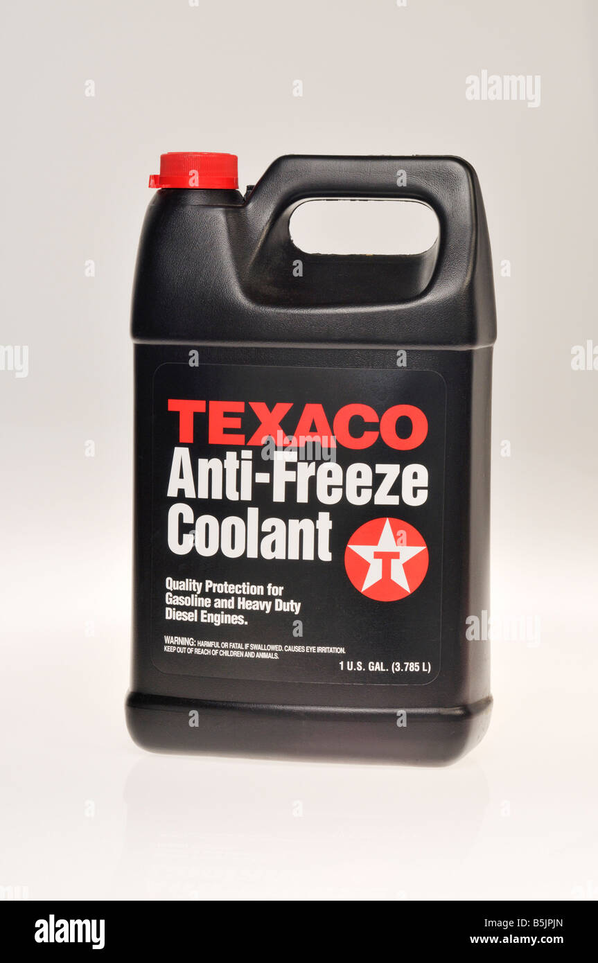 One gallon container of texaco anti freeze automobile engine coolant