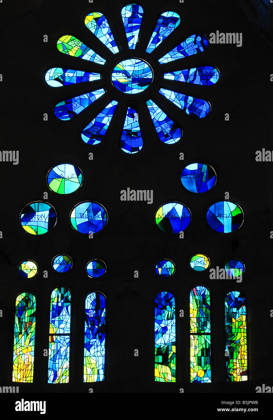 Stunning Contemporary Stained Glass Window In Gaudi s La Sagrada stunning-contemporary-stained-glass-window-in-gaudi-s-la-sagrada