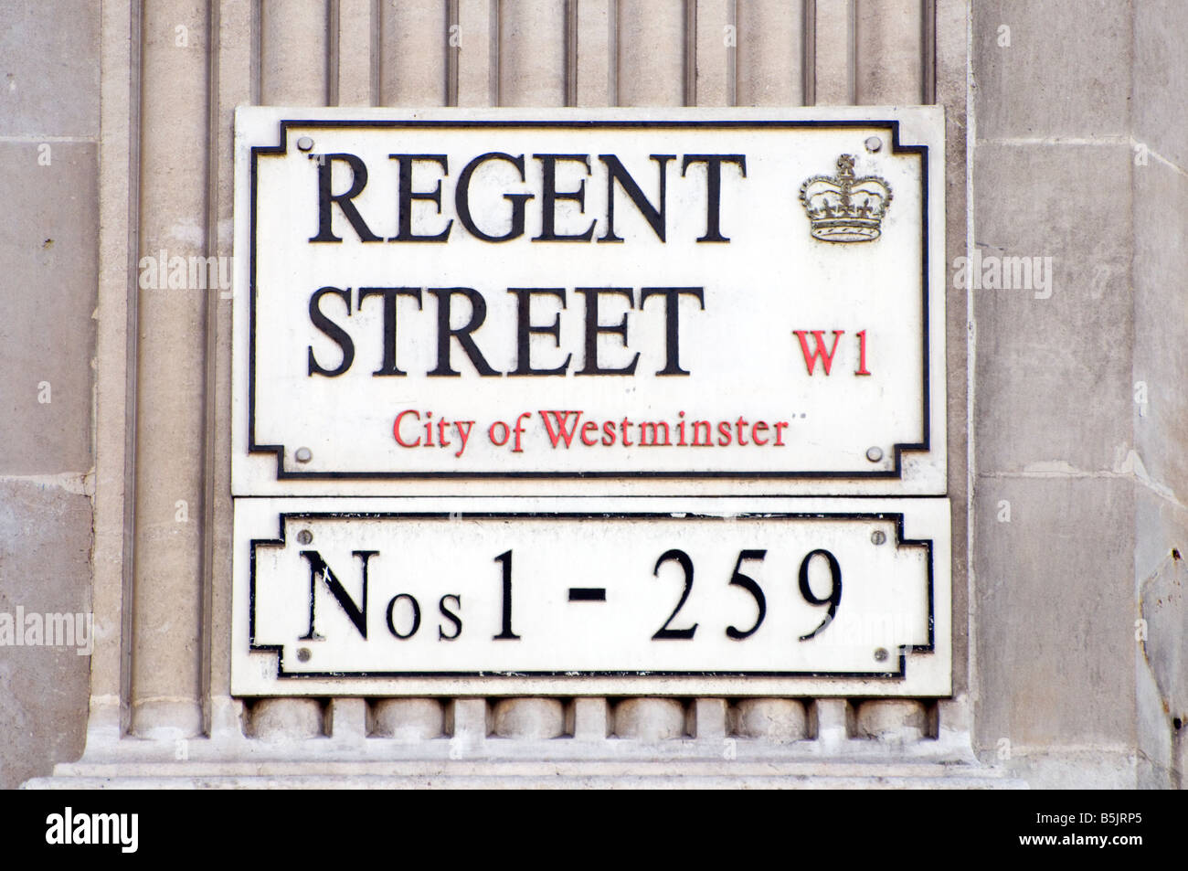 Regent street sign London England UK Stock Photo