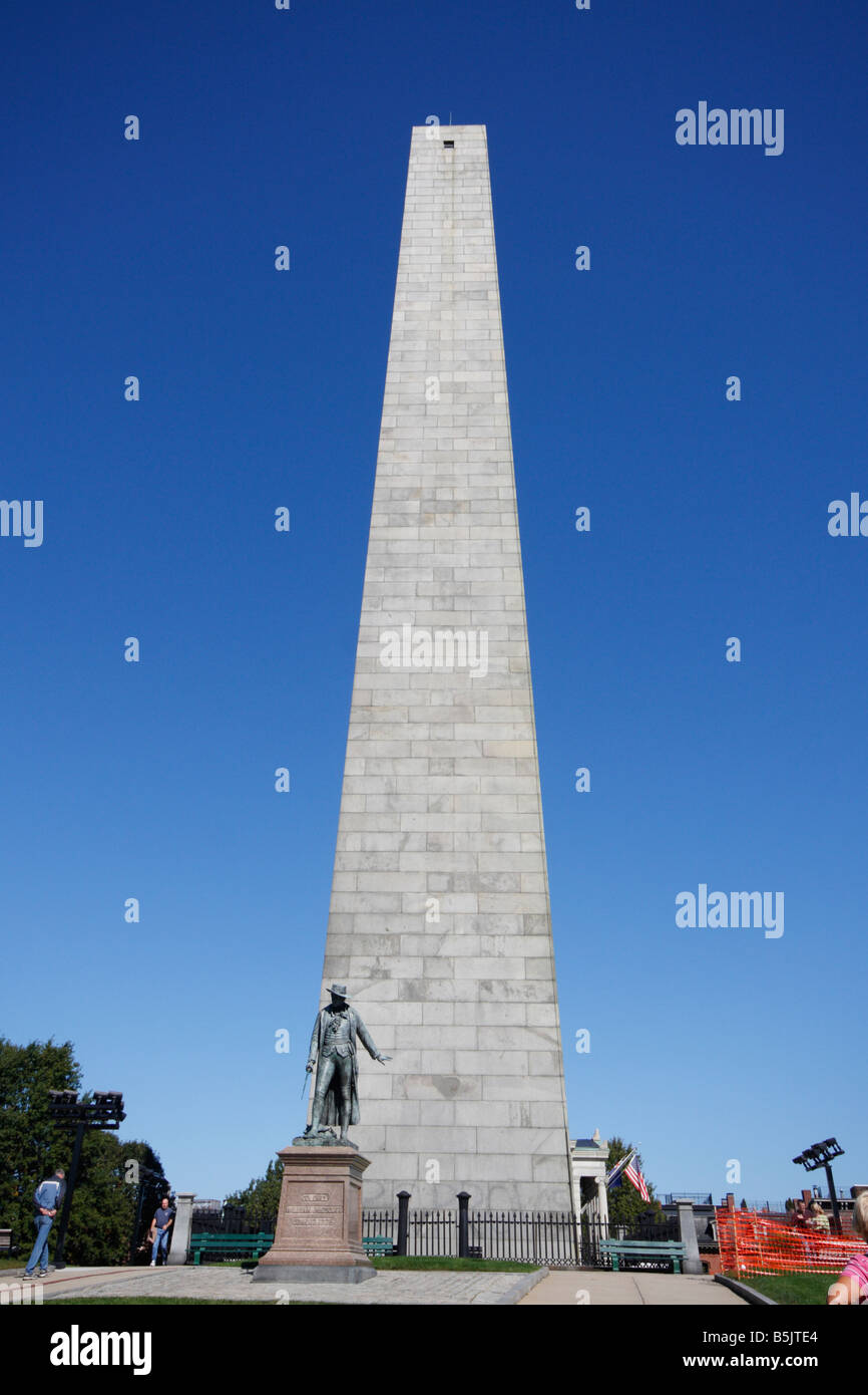 Bunker Hill Monument Boston Massachusetts Stock Photo