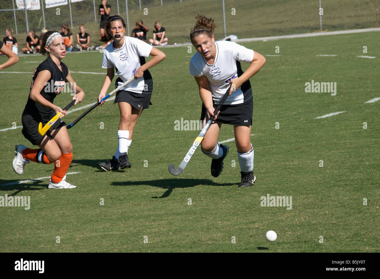 Girls high school field hockey Stock Photo Alamy