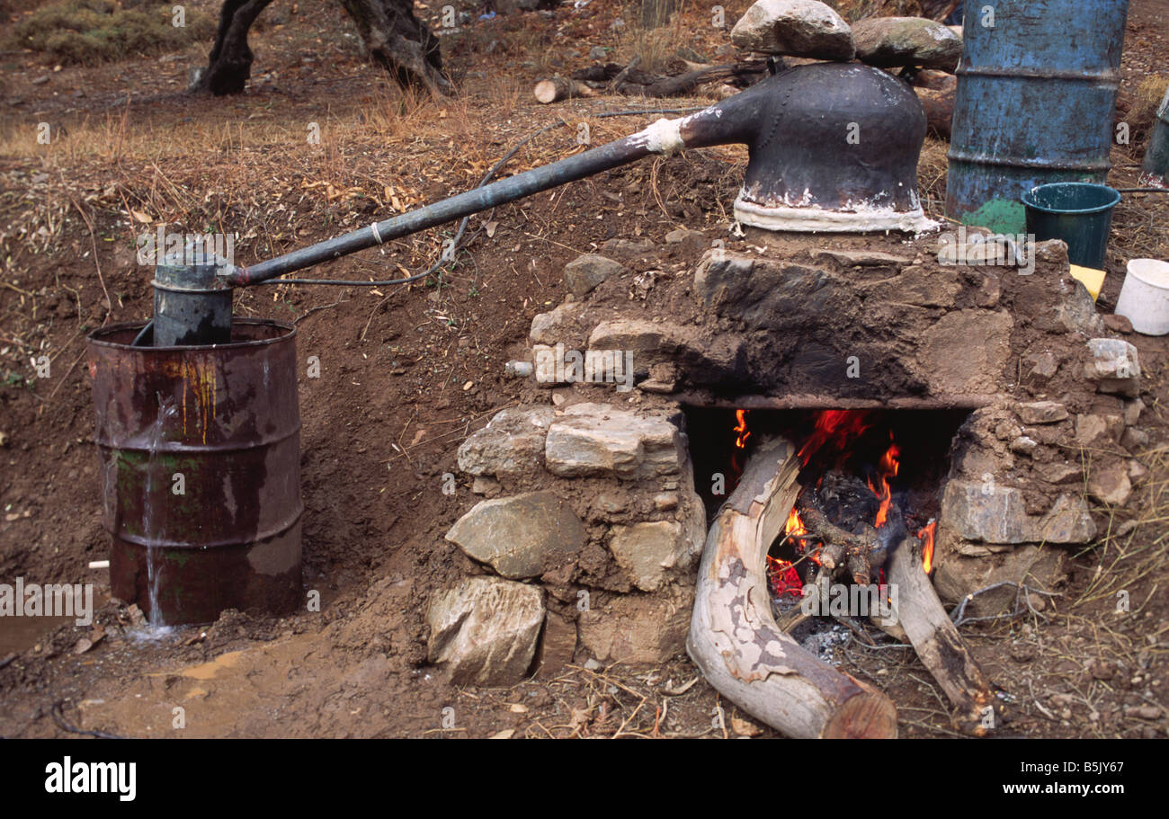 Raki oven Crete Greece Stock Photo