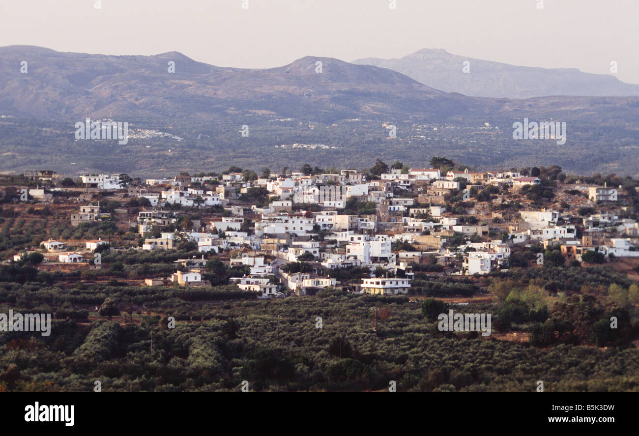 View at Melidoni Crete Greece Stock Photo