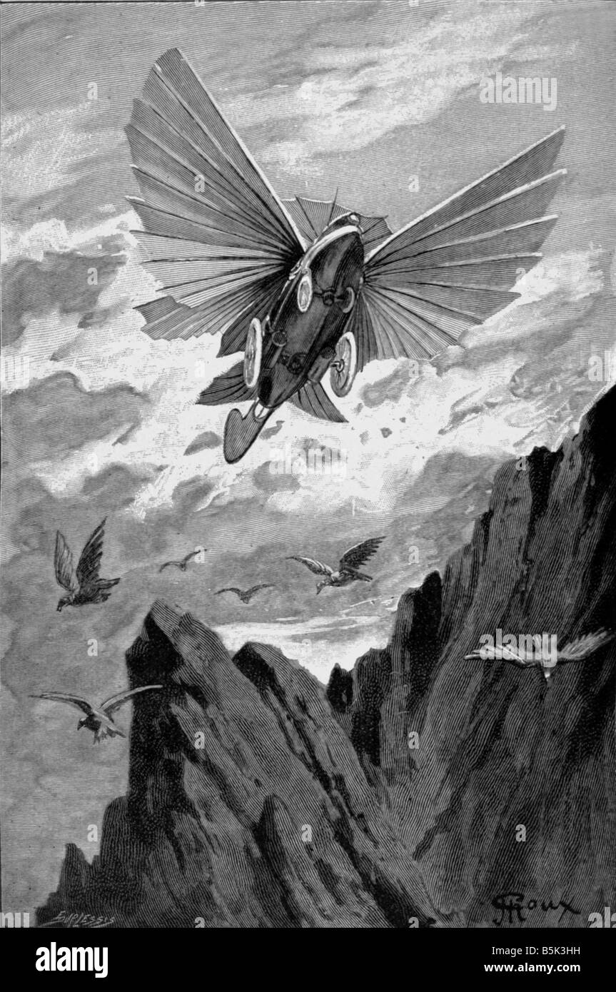 Jules Verne, 'Master of the World', illustration Stock Photo