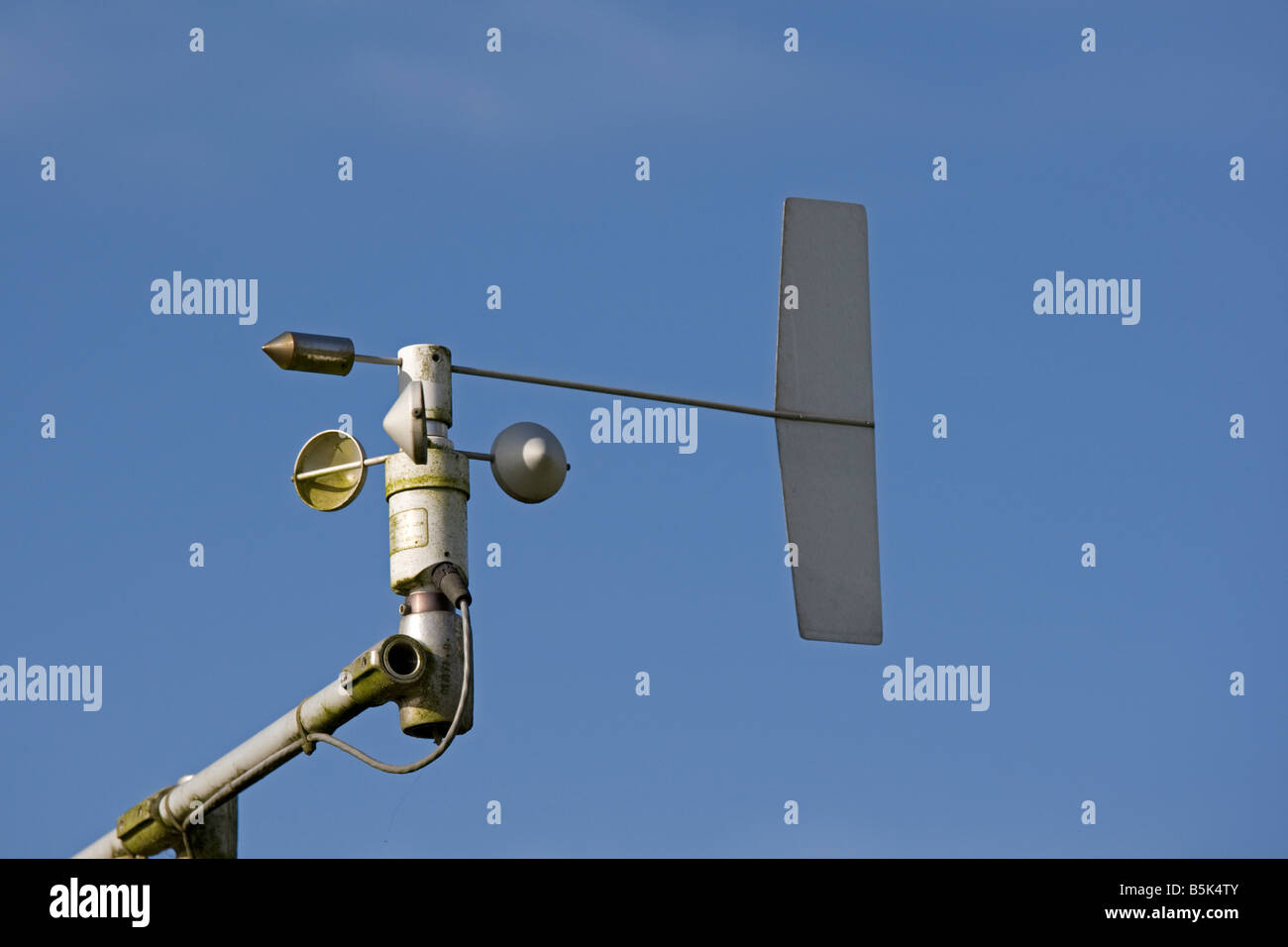 Cup anemometer on weather station Westonbirt UK Stock Photo