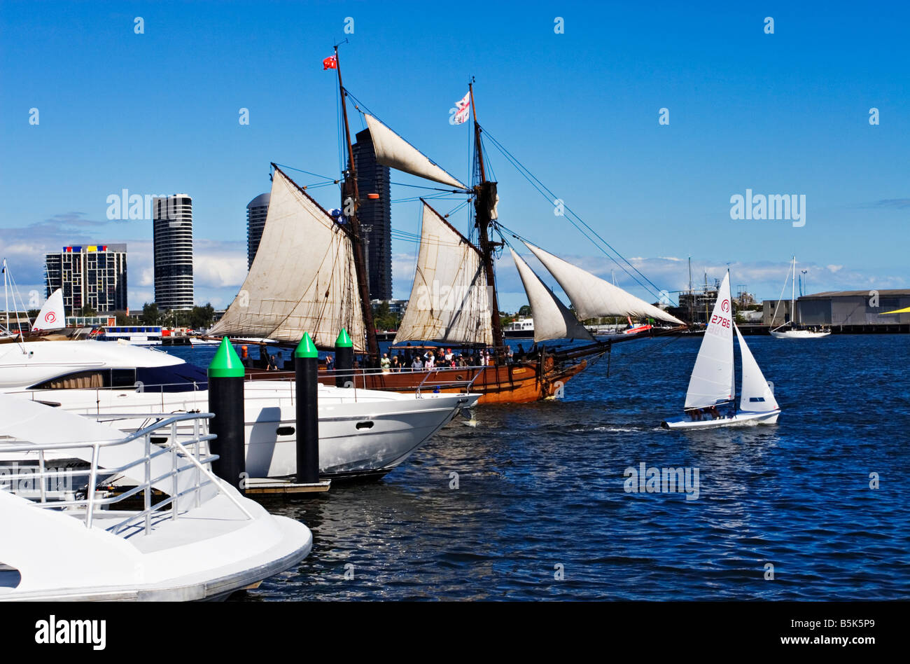 Melbourne Docklands / Replica Sailing Ship Enterprise.Melbourne