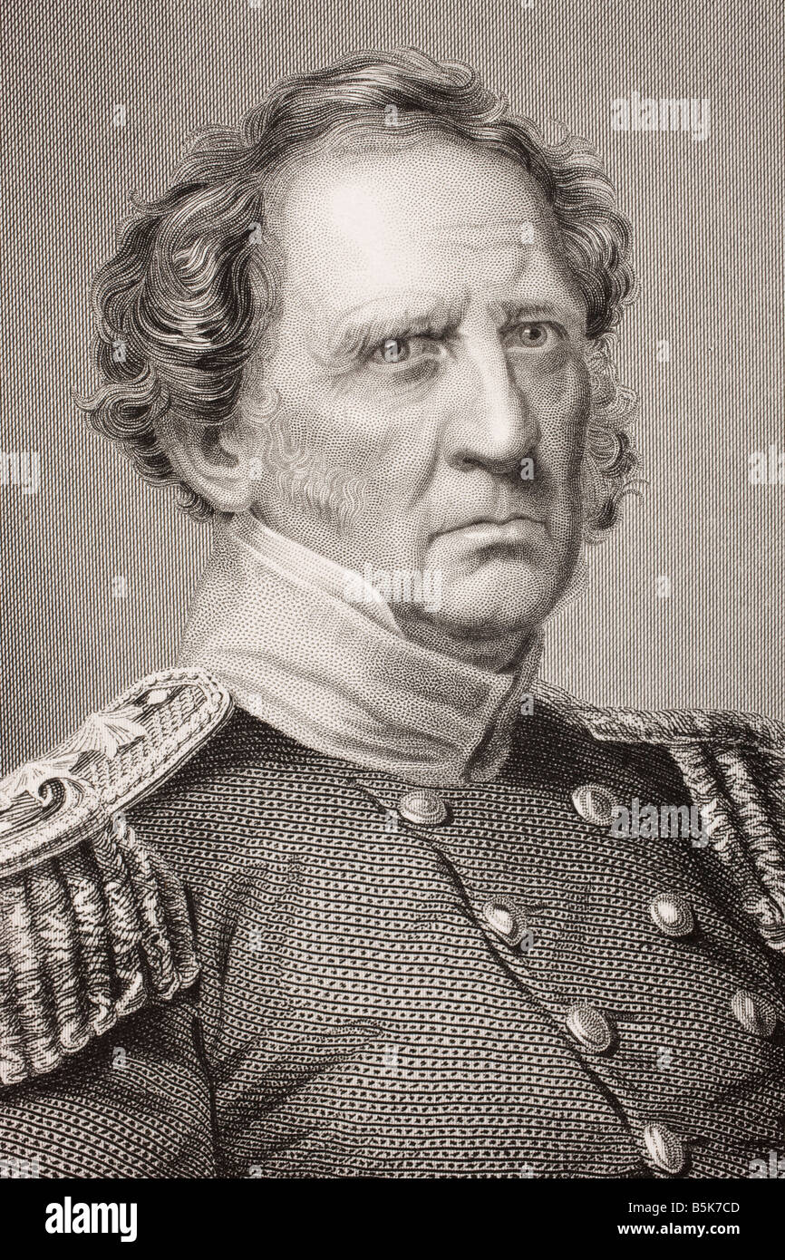 Winfield Scott, 1786-1866. Union general during the American Civil War Stock Photo