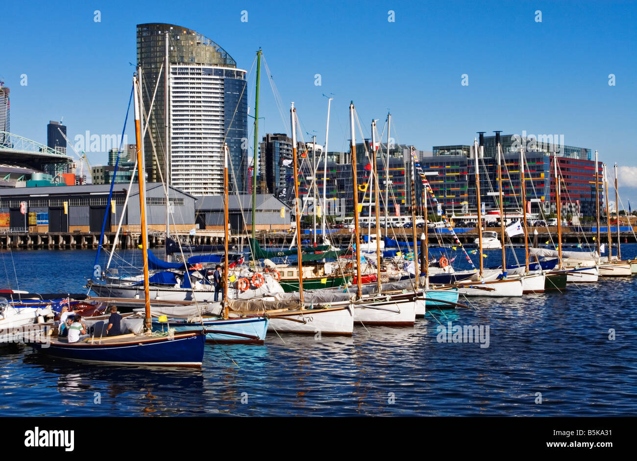Melbourne Docklands / Victoria Harbour and the Melbourne Skyline