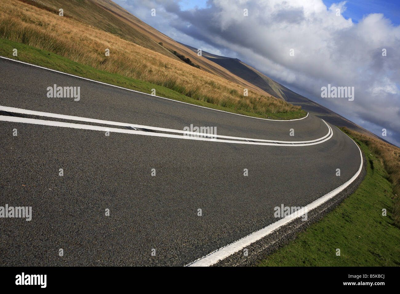 Mountain Road Brecon Beacons Wales UK Stock Photo