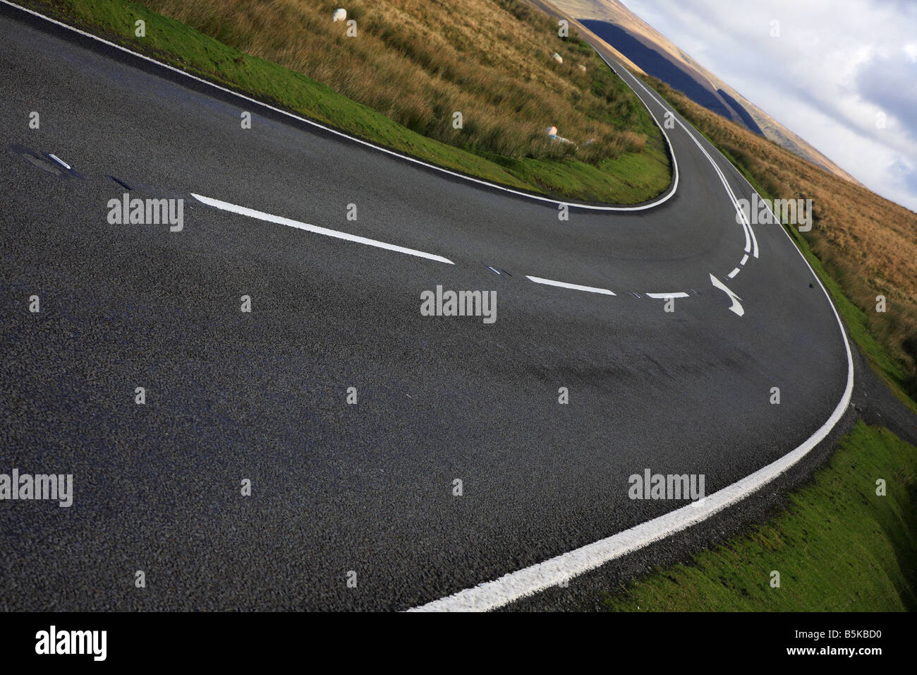 Mountain Road Brecon Beacons Wales UK Stock Photo