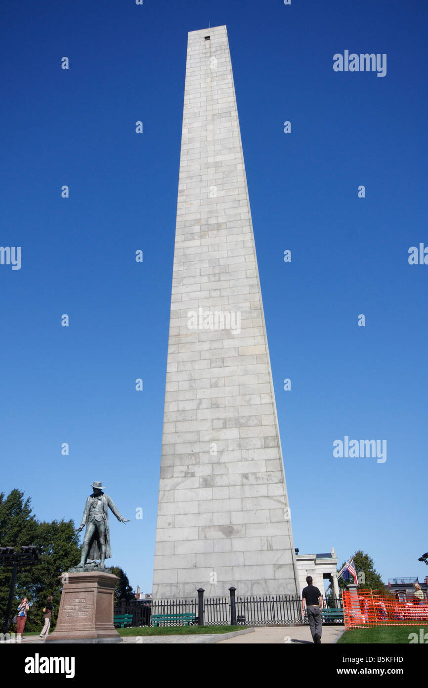 Bunker Hill Monument Boston Massachusetts Stock Photo