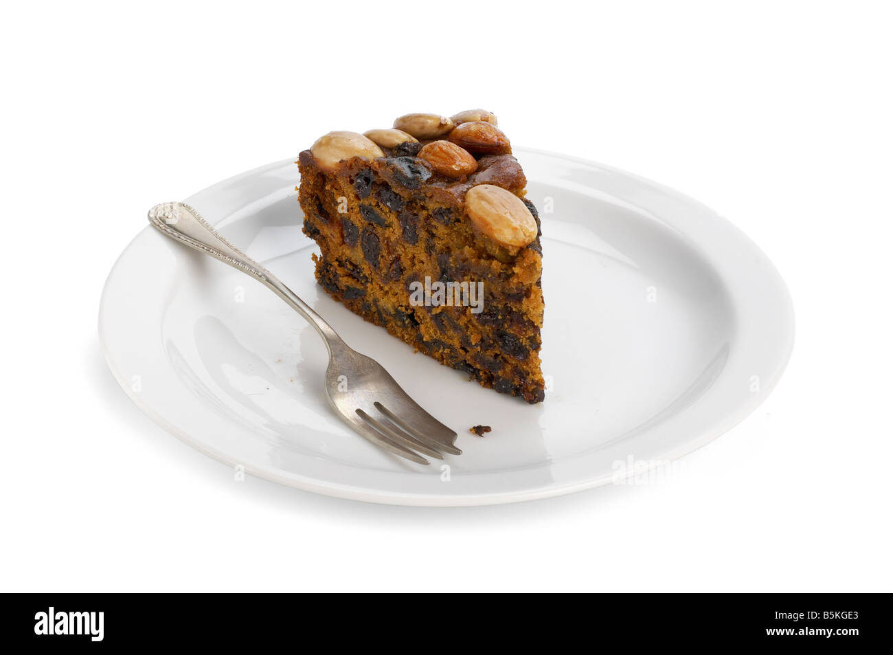 Slice of Dundee Cake Stock Photo