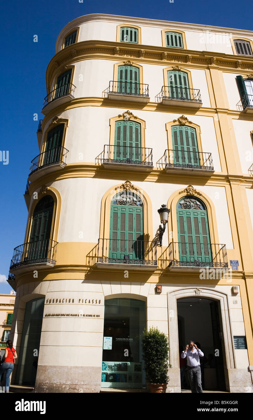 House where Pablo Ruiz Picasso was born Plaza de la Merced Malaga Costa del Sol Spain Stock Photo