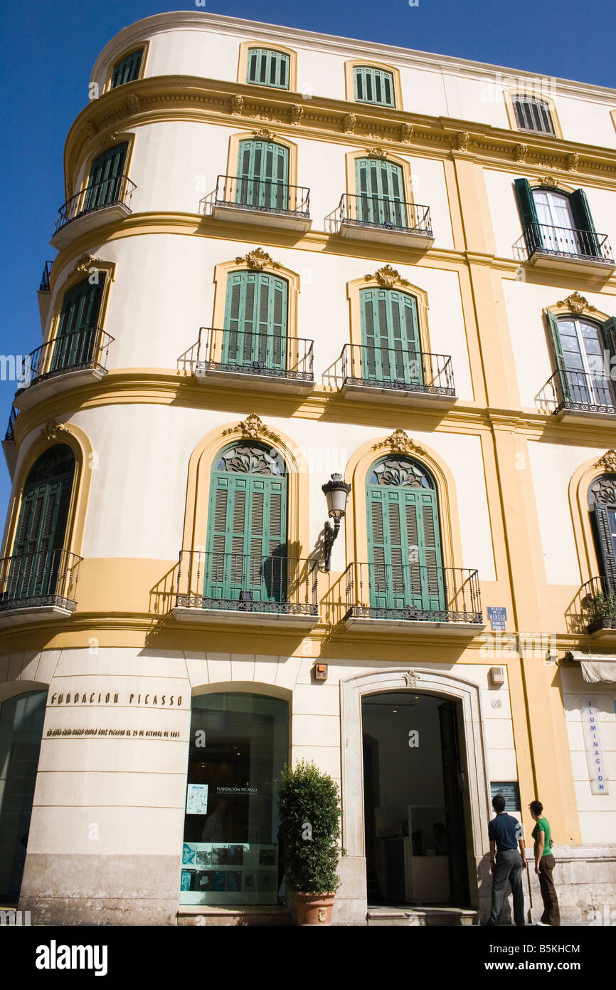 House where Pablo Ruiz Picasso was born Plaza de la Merced Malaga Costa del Sol Spain Stock Photo