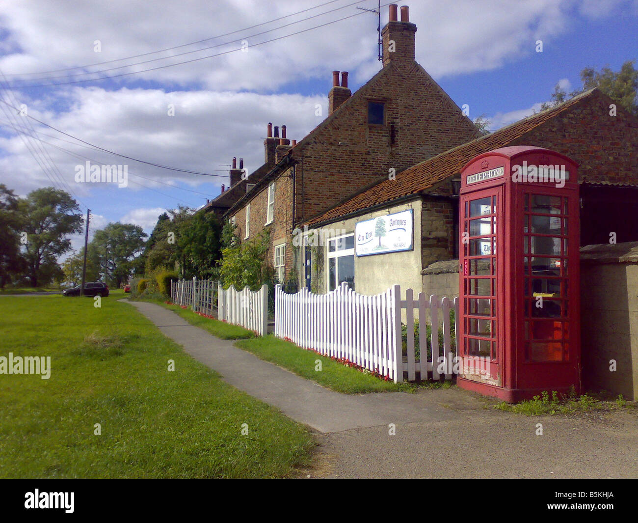 flaxton yorkshire english village quaint telephone box old british