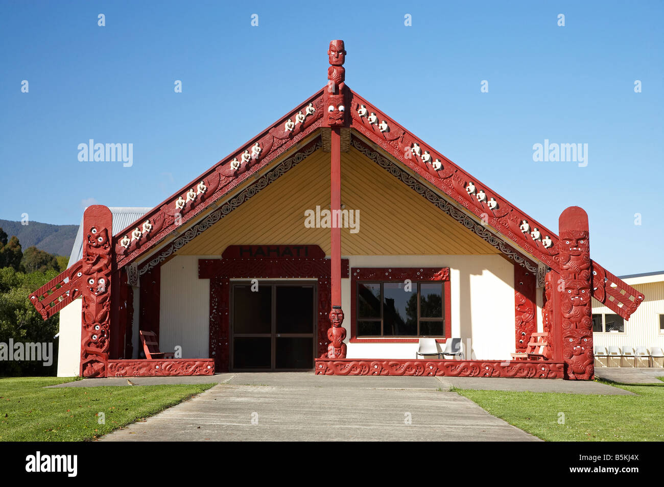 Whakatu Marae Nelson South Island New Zealand Stock Photo