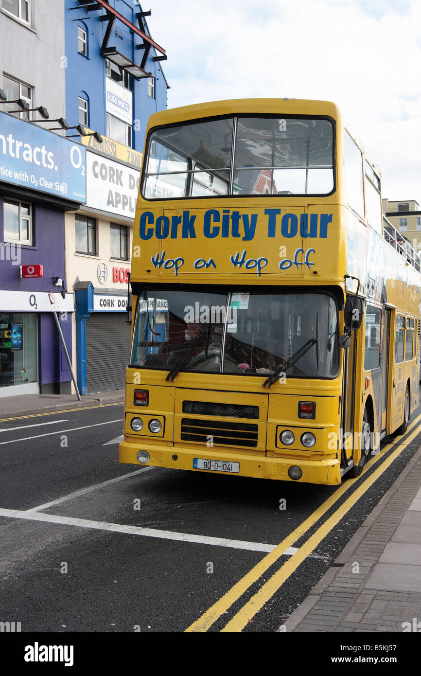Touristic bus in Cork Ireland Stock Photo