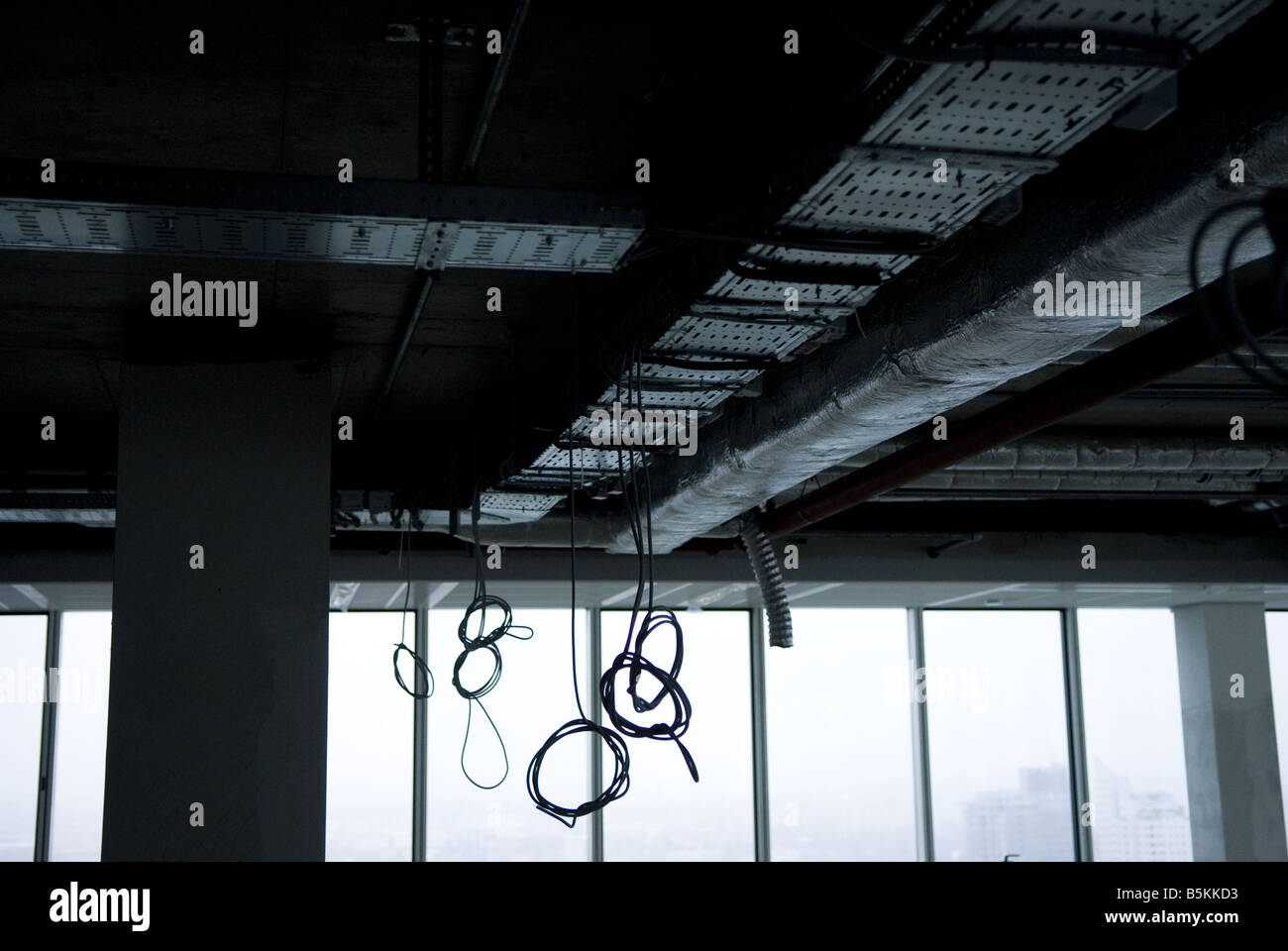 office room in construction Stock Photo