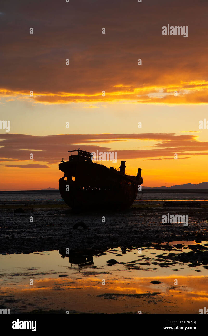Janie Seddon Shipwreck at Dawn Motueka Nelson Region South Island New Zealand Stock Photo