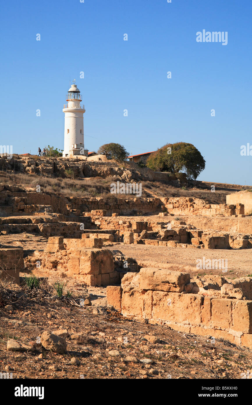 Lighthouse, Paphos World Heritage Site, Cyprus Stock Photo - Alamy