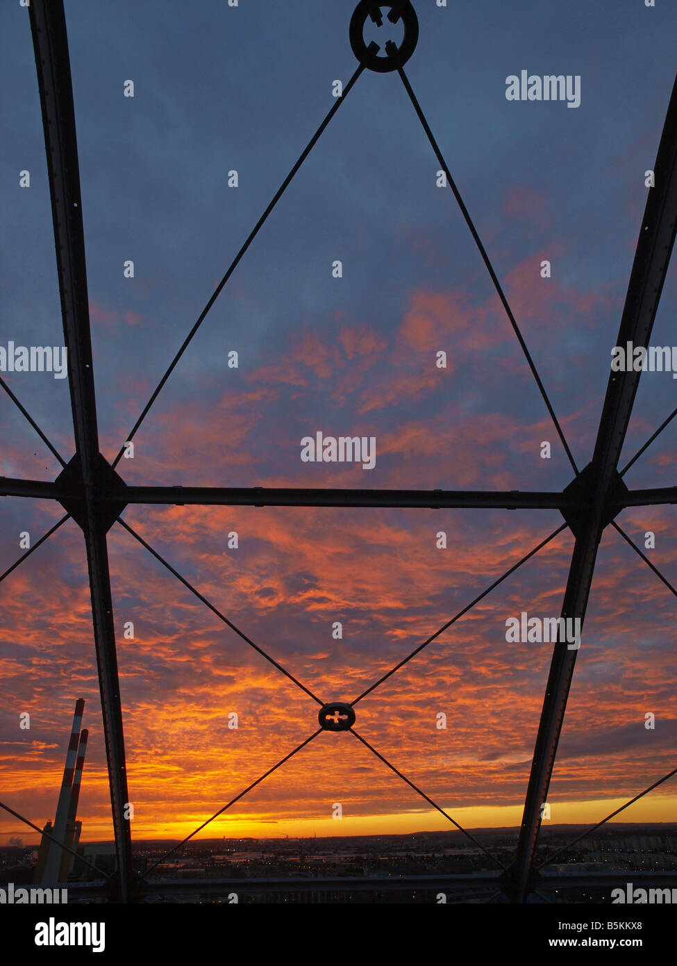 power station Simmering, sunset Stock Photo