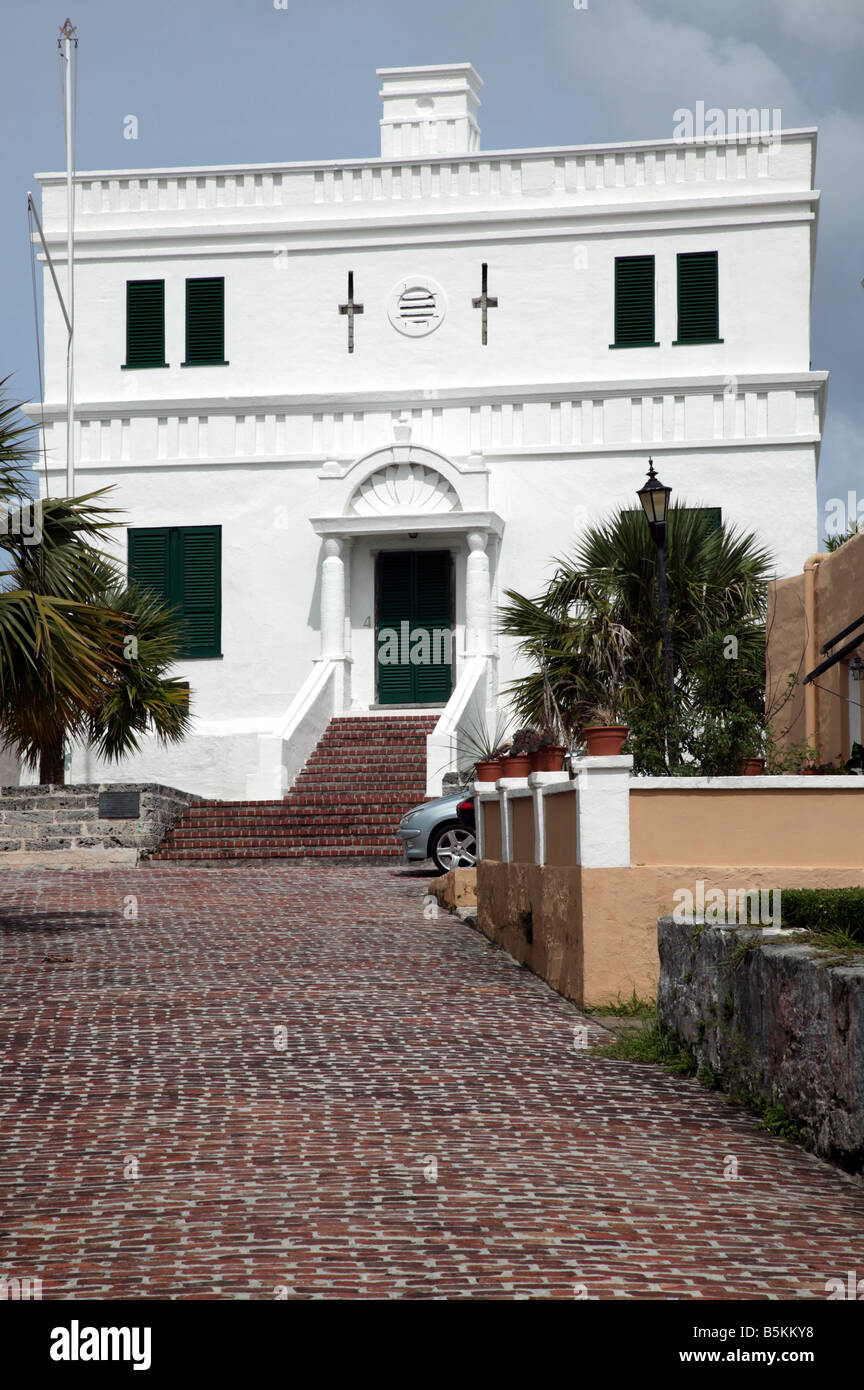 Shot of the State House, King's Street, St. George, Bermuda Stock Photo