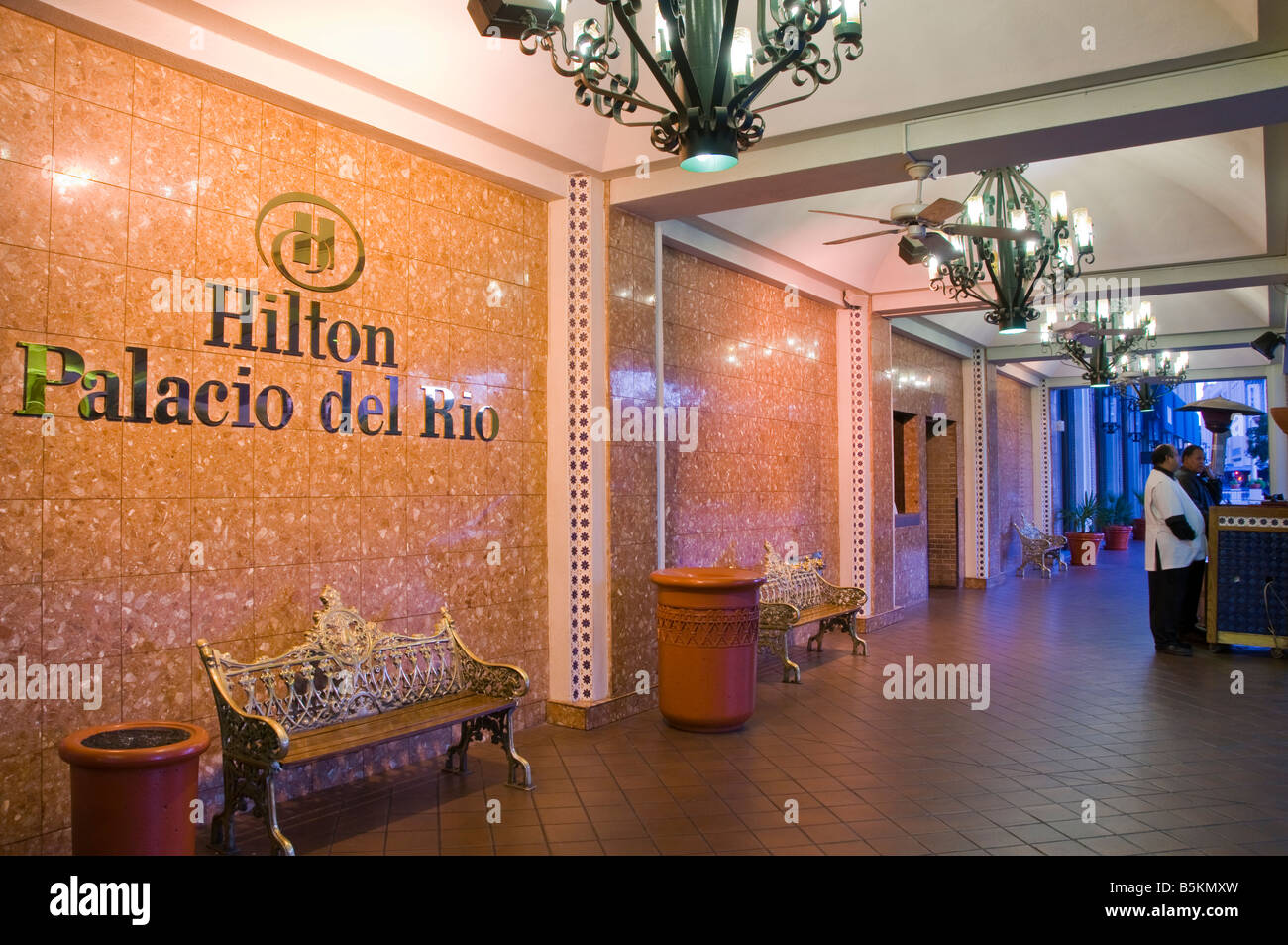 Hotel Placio del Rio at dawn, San Antonio, Texas. Stock Photo