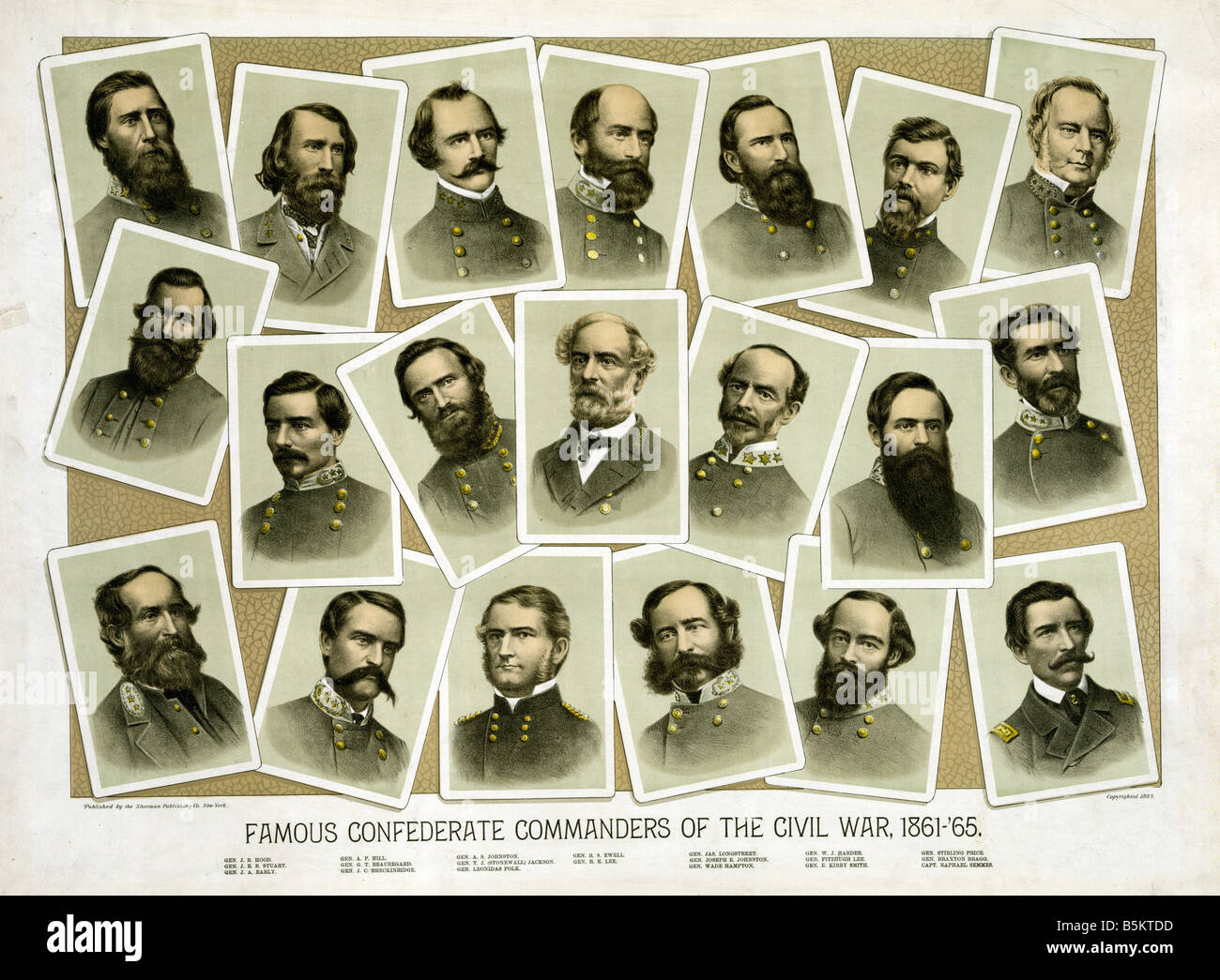 Confederate Generals Stock Photo