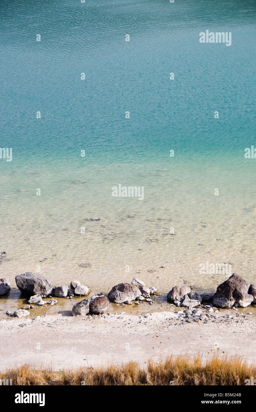 The lake shore of "Lago Specchio di Venere" in the Island of Pantelleria, Sicily, Italy. Stock Photo
