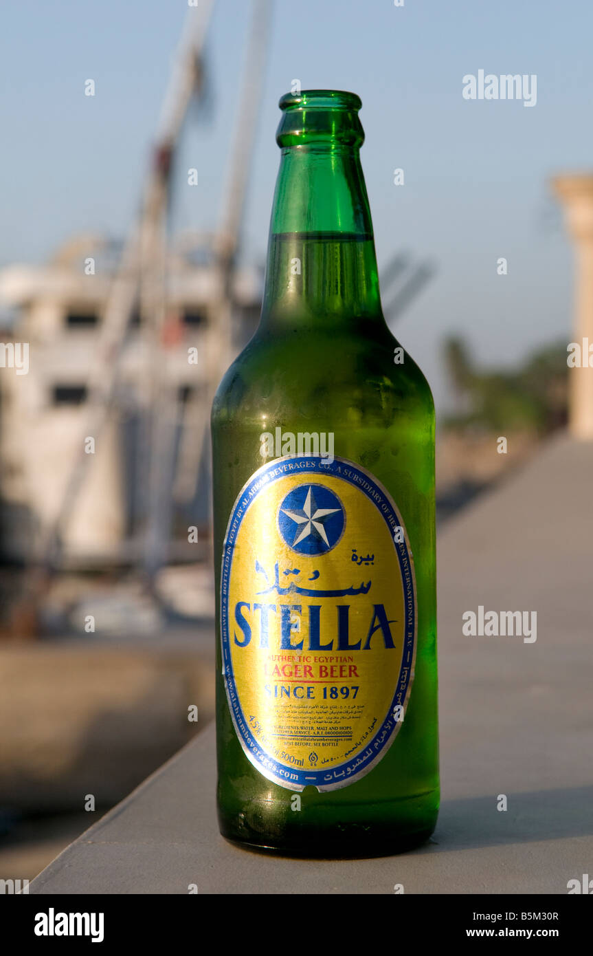 A Bottle Of The Egyptian Stella Euro Pale Lager Style Beer Brewed