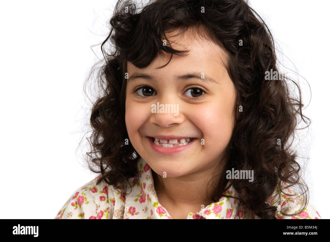 Portrait of a lovely girl on a white background Stock Photo - Alamy