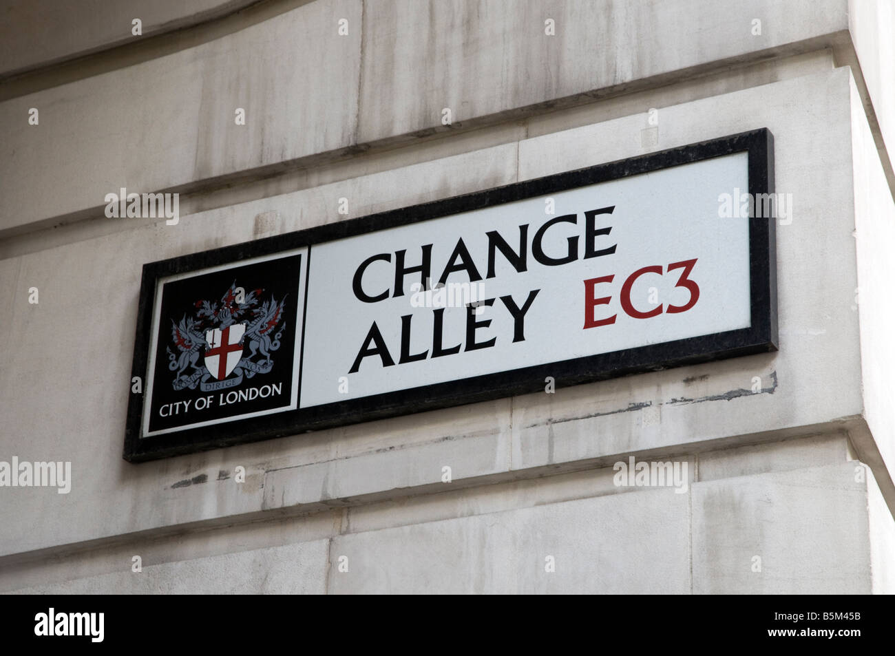 Change Alley in the City of London England UK Stock Photo