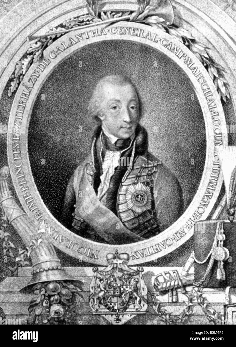 Esterhazy of Galantha, Nikolaus I. Joseph, Prince, 18.12.1714 - 28.9.1790, Hungarian nobleman, Austrian field marshal, portrait, engraving, 18th century, Stock Photo