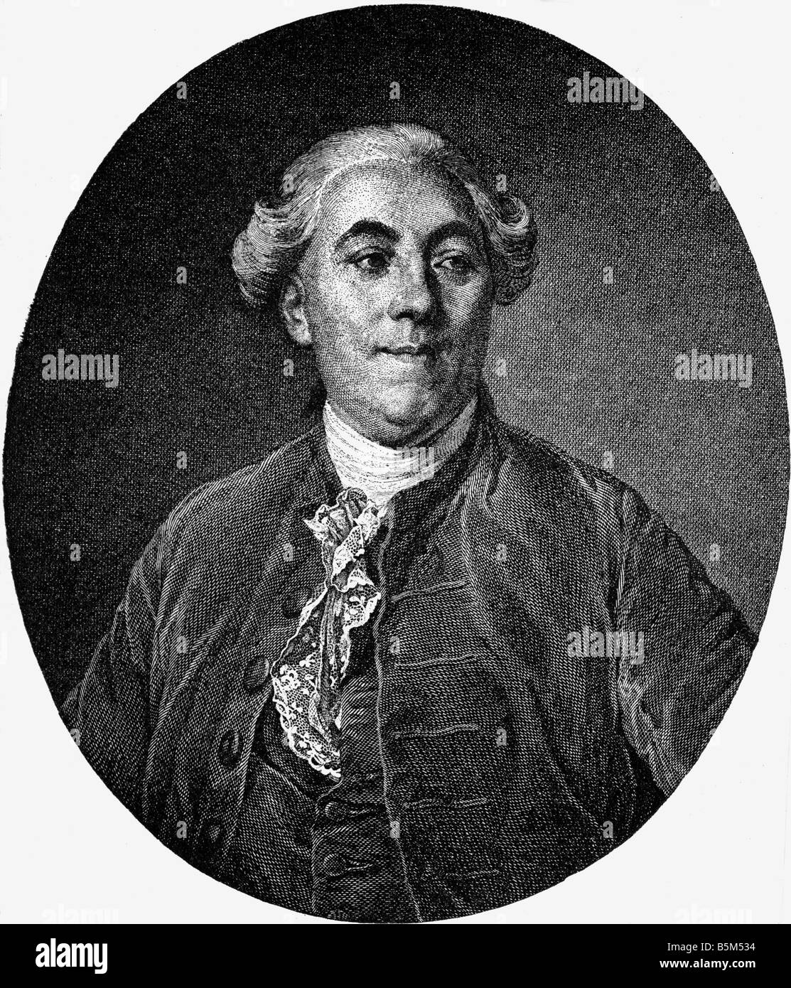 Necker, Jacques, 30.9.1732 - 9.4.1804, French banker and politician, half length, copper engraving Augustin de Saint-Aubin after painting by oseph Duplessis, circa 1780, , Artist's Copyright has not to be cleared Stock Photo